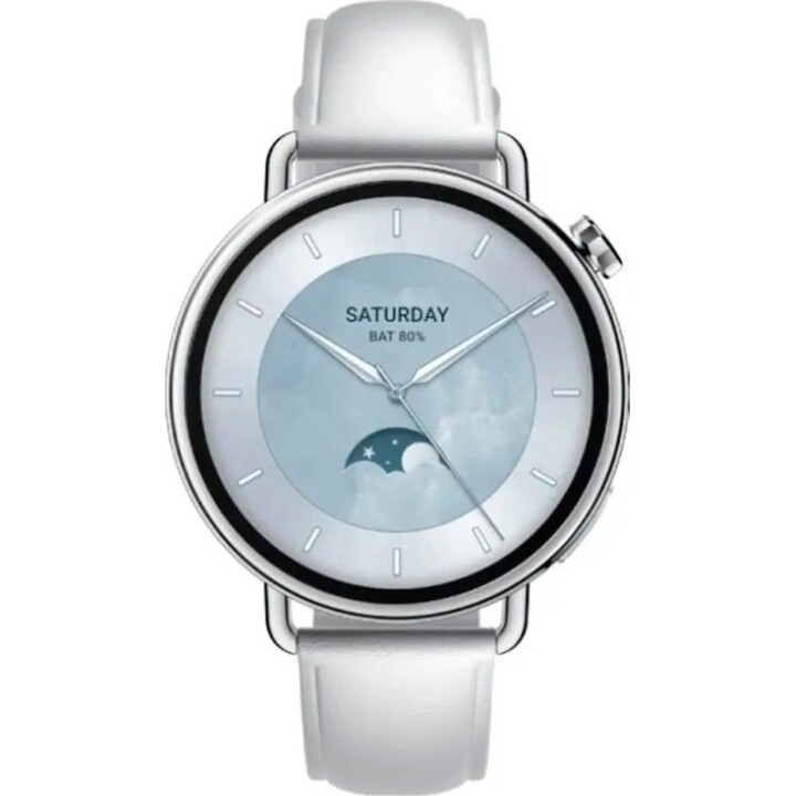 Xiaomi Watch S4 41mm with White Leather Strap