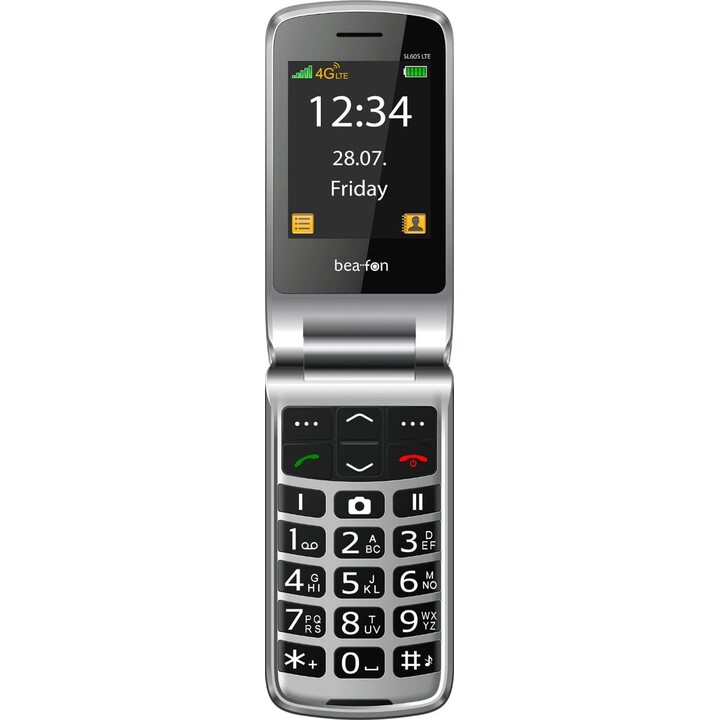 Beafon Sl645plus LTE 4G Nero e Argento / Cellulare da 2,8"