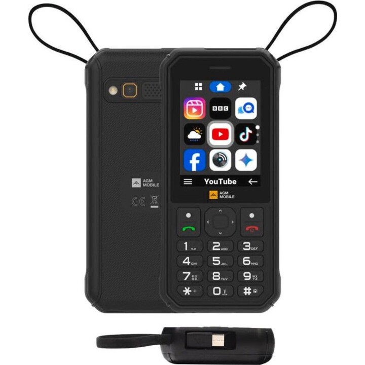 AGM M11 4G Black – Téléphone robuste 2,8" QVGA, 4G LTE, 2500 mAh, IP68, Android 8.1 Go