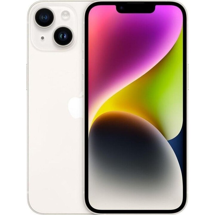 Cellulare smartphone Apple iPhone 14 5G - 128 GB - 6,1 pollici bianco ricondizionato AB