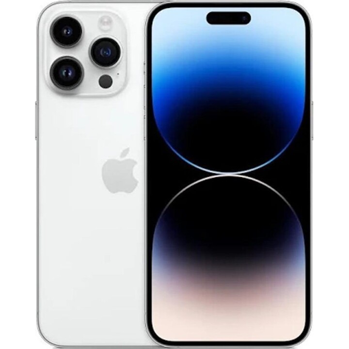 Téléphone portable smartphone Apple iPhone 14 Pro Max 5G - 128 Go - 6,7 pouces argent, d'occasion en bon état