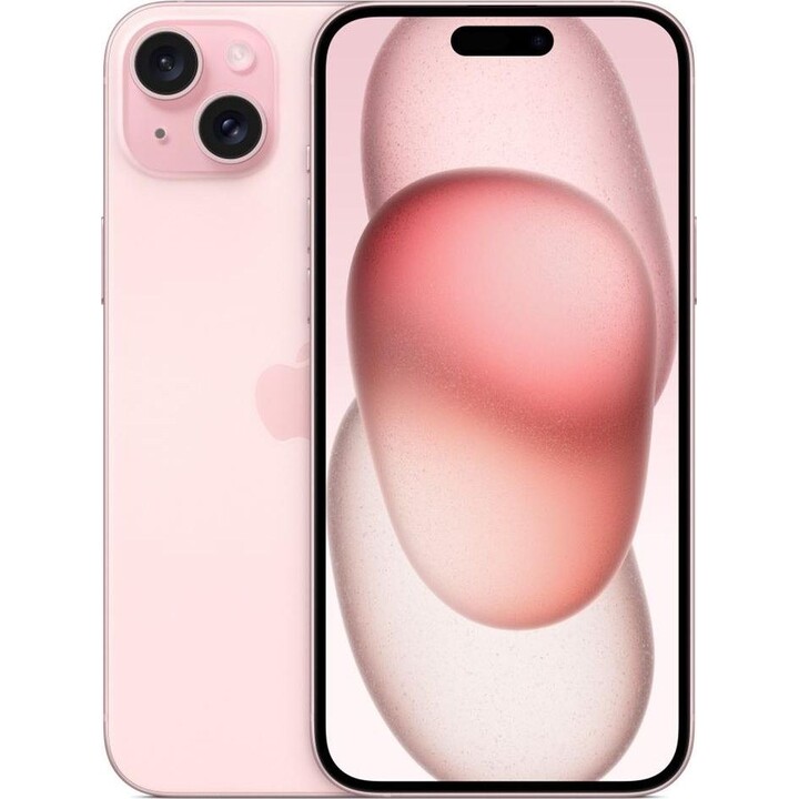 Telemóvel smartphone Apple iPhone 15 Plus 5G - 128 GB - 6,7 polegadas, cor-de-rosa, em embalagem original