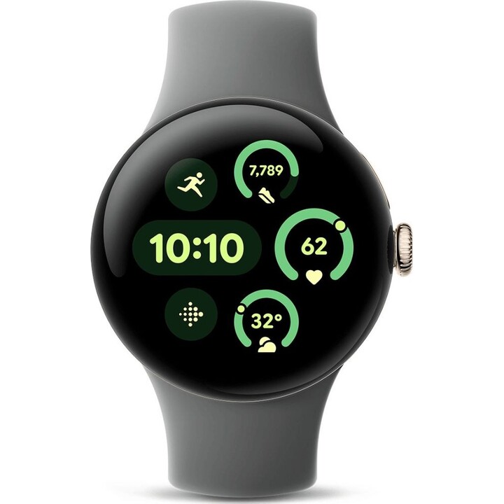 Google Pixel Watch 3 45 mm Wi-Fi Verde Líquen (Hazel) e Bracelete Desportiva Verde Líquen (Hazel) Recondicionado - Excelente
