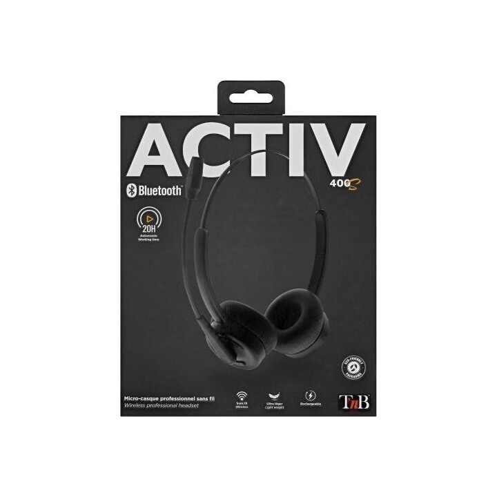 TNB ACTIV400S Auriculares profesionales USB-A y USB-C negro