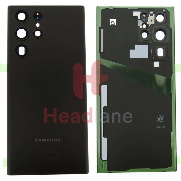 SAMSUNG GH82-27457A Rückseitige Abdeckung für Galaxy S22 Ultra S908, Phantom Black