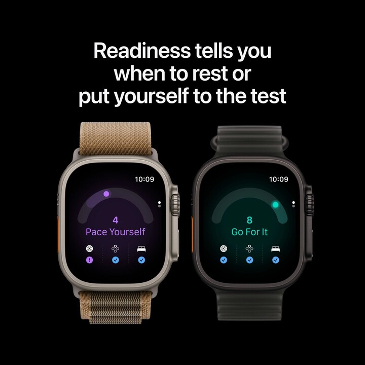 Apple Watch Ultra 4 GPS Cellular 49mm caja de titanio negro y correa Trail Loop color burdeos S/M