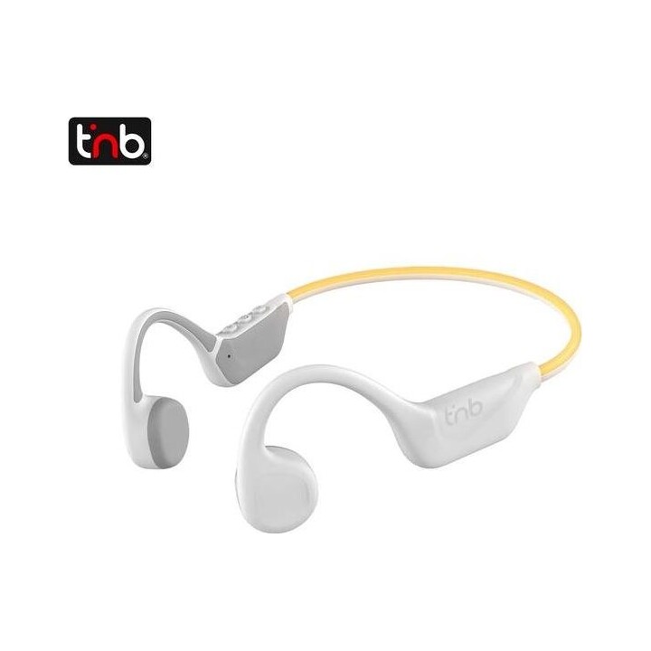TnB Energy Light Bone Conduction Bluetooth Earphones with Light-Up Headband - White