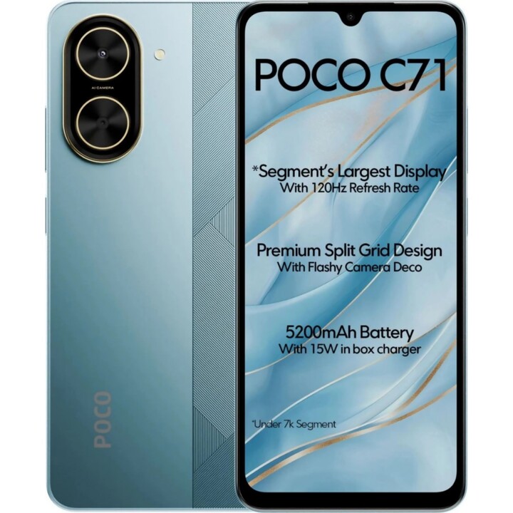 Smartphone Xiaomi Poco C71 128GB 4GB, Dual SIM, Blue
