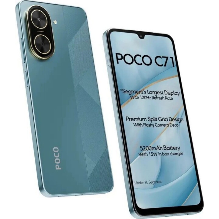 Smartphone Xiaomi Poco C71 128 Go 4 Go, double SIM, bleu
