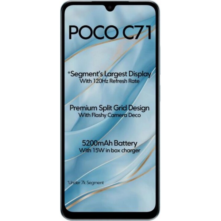 Smartphone Xiaomi Poco C71 128GB 4GB, Dual SIM, Blue