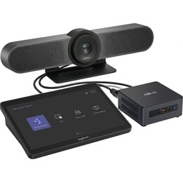 Paquete de Logitech: controlador Tap con cable con kit Cat5e + cámara de videoconferencia MeetUp + kit AIS Intel Core i5-1350P+V