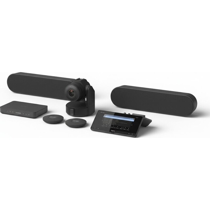 Paquete de controlador LOGITECH Tap con cable y kit Cat5e + Rally Plus + AIS i5-1350P + concentrador de micrófono Rally + kit de