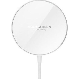 Carregador sem fios Vonmählen Aura Mini com íman. Cabo de carregamento branco