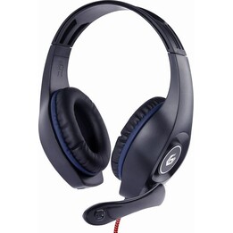 Auscultadores para jogos Gembird com regulador de volume, azul e preto, 3,5 mm
