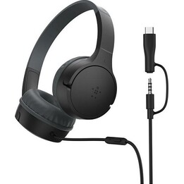 Casque supra-auriculaire filaire Belkin SoundForm pour enfants, noir AUD010hqBK