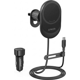 Carregador magnético sem fios para automóvel MagGo de 15 W, preto