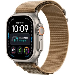 Apple Watch Ultra 4 Titane Cellular 49 mm Nature (bracelet Alpine Loop couleur sable du désert) L