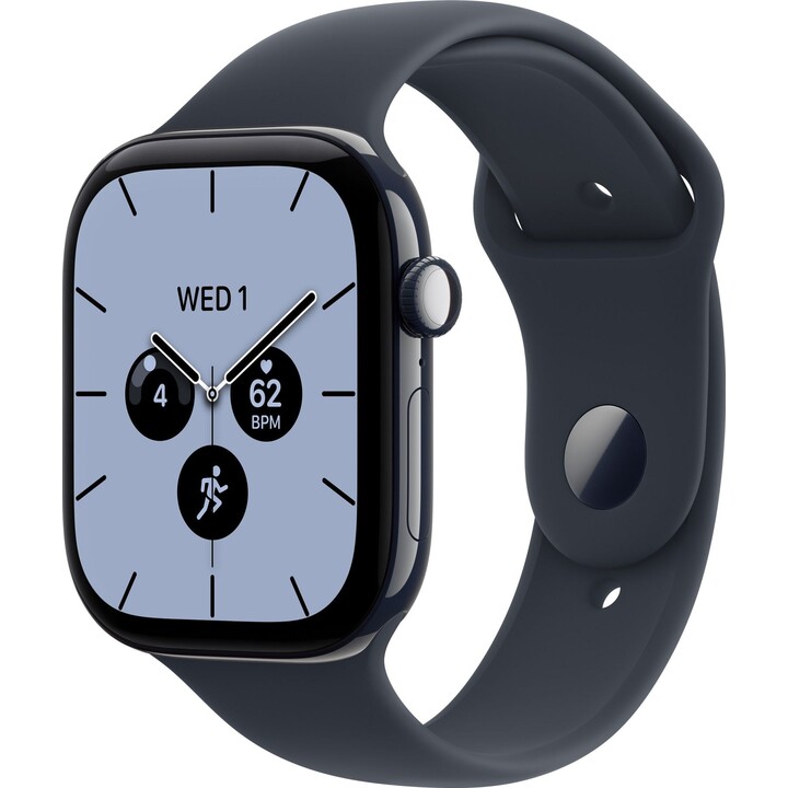 Apple Watch S12 de cerámica azul noche con conexión móvil, 46 mm (correa deportiva azul marino) M/L