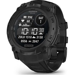 Garmin Instinct® 3 Solar Tactical Edition 50 mm, preto, com bracelete de silicone substituível de 26 mm, preto