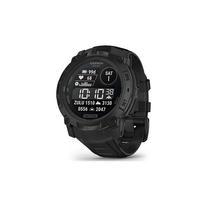 Garmin Instinct® 3 Solar Tactical Edition 50 mm nero con cinturino intercambiabile in silicone da 26 mm nero