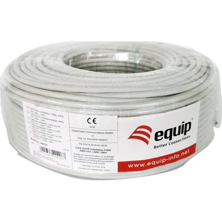 Cavo Equip 100M Bobina Rj45 U-Utp Cat.6 Lszh