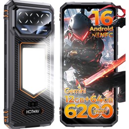 Hotwav T8, 4 GB, 64 GB, 6,74 Zoll IPS HD+, 6200 mAh, Magma Orange