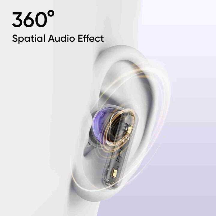 REALME BUDS T310, écouteurs intra-auriculaires sans fil, 46 dB hybride ANC, pilote de basse dynamique de 12,4 mm, violet