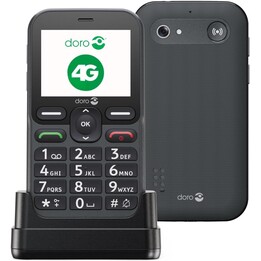 Doro Leva L10, Powerful Sound, Camera, Emergency Button with GPS, Including Charging Station, Black