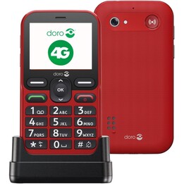 Doro Leva L10, Powerful Sound, Camera, Emergency Button with GPS, Including Charging Station, Red