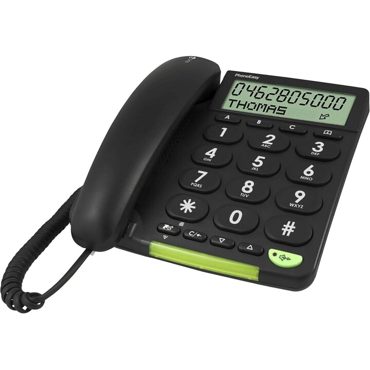 Doro Phoneasy 312cs, ID chiamante, altoparlante, 30 voci, nero