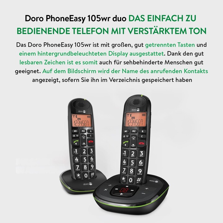 Doro PhoneEasy 105wr Duo schwarz