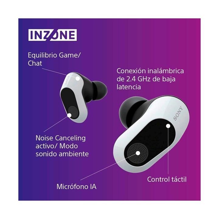 Sony WF-G700N Blanc – Écouteurs gaming in-ear True Wireless avec ANC