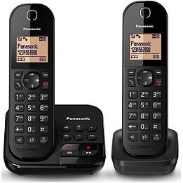 Teléfono inalámbrico con contestador automático KX-TGC422GB Duo - negro