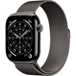 Watch Series 11 GPS + Cellular, 46 mm, caja de titanio color pizarra con correa milanesa color pizarra, talla S/M