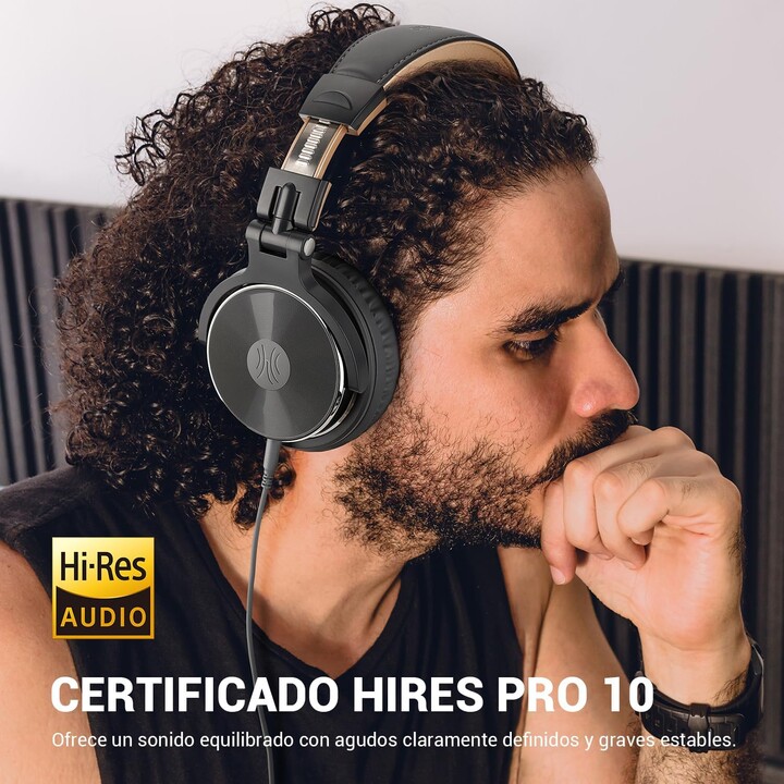 OneOdio Pro10 Cinzento - Auscultadores com banda para a cabeça