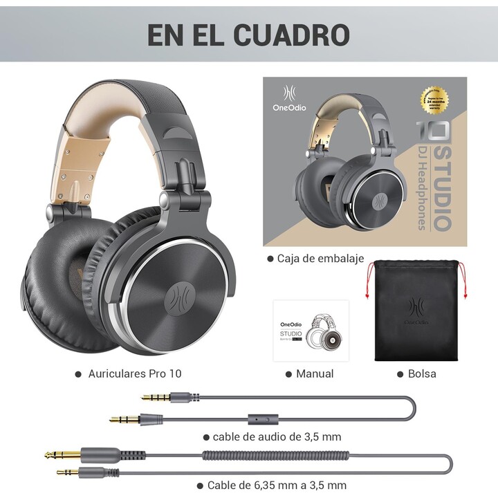 OneOdio Pro10 Grey - Headband Headphones