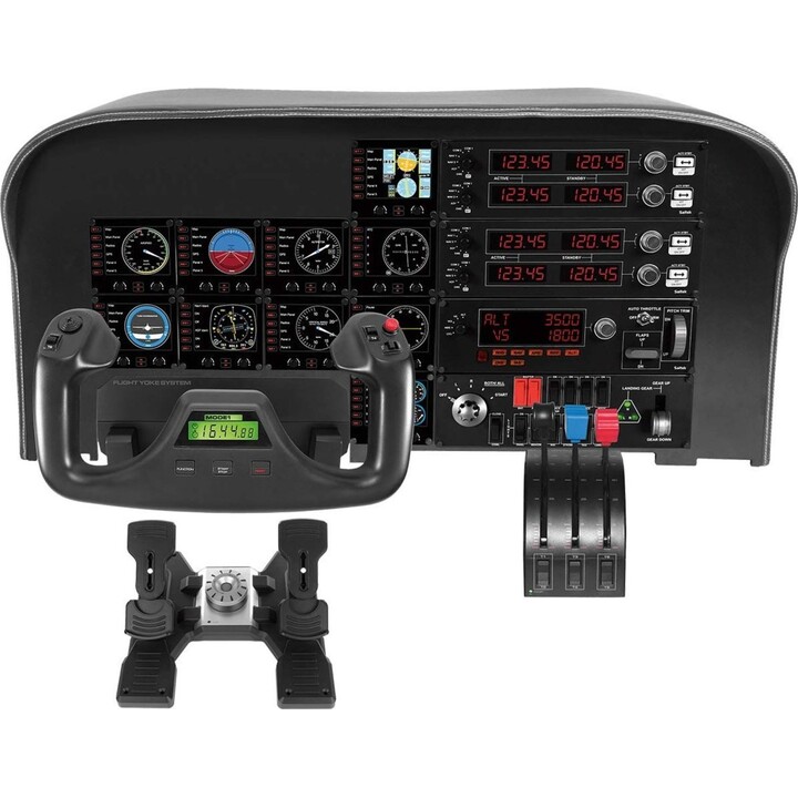 Logitech G Saitek Pro Flight Multi Panel 945-000009 + X56 HOTAS 945-000059, lot 47015