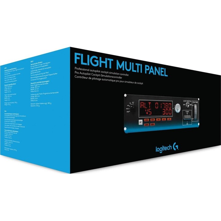 Logitech G Saitek Pro Flight Multi Panel 945-000009 + X56 HOTAS 945-000059, pacchetto 47015