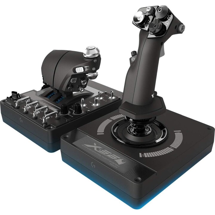 Controller per simulatore di volo Logitech G X56 H.O.T.A.S., RGB, doppia manetta