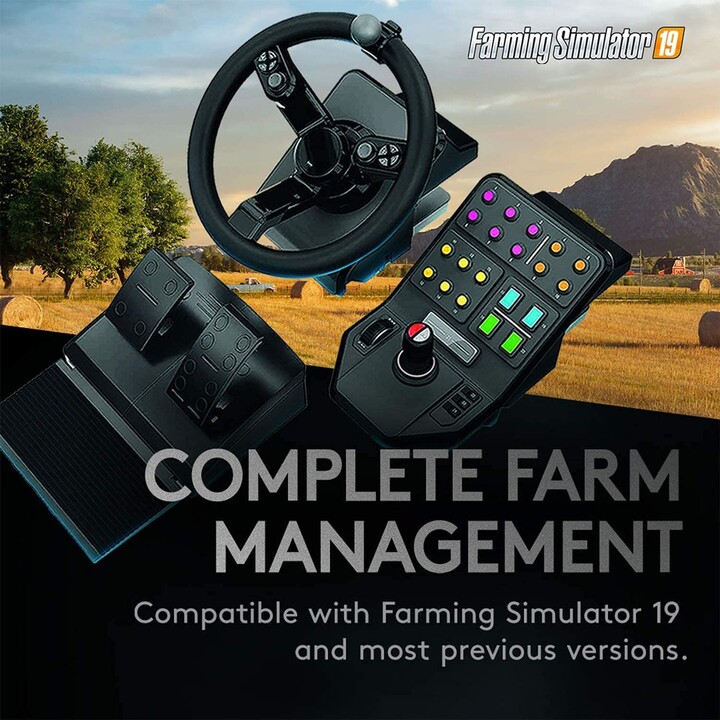 Logitech G Saitek Farm Sim Controller (volant, pédales, panneau latéral)