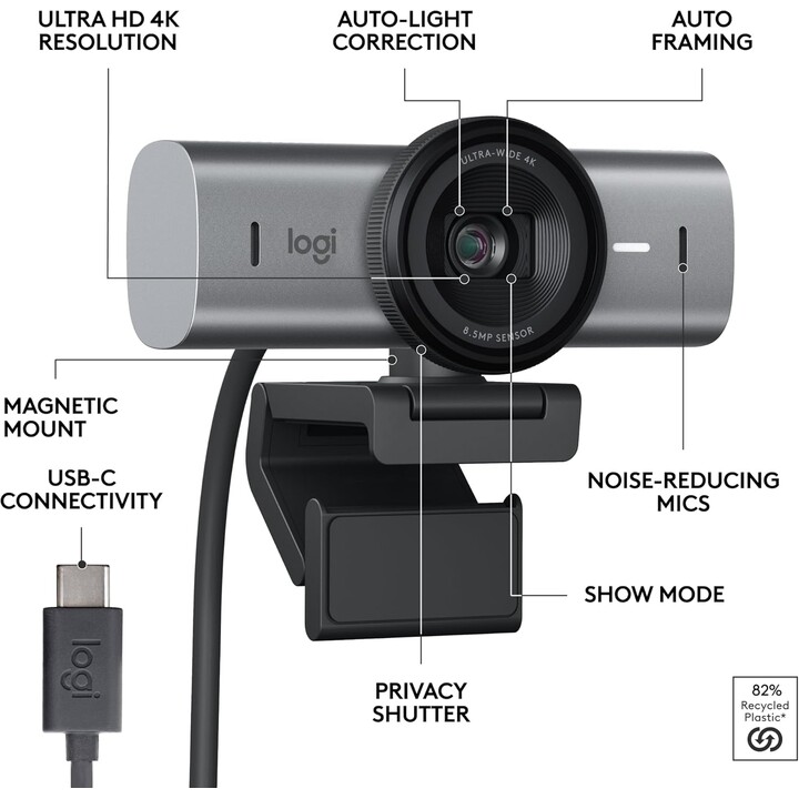 Logitech Master Series MX Brio 705 Graphit 4K