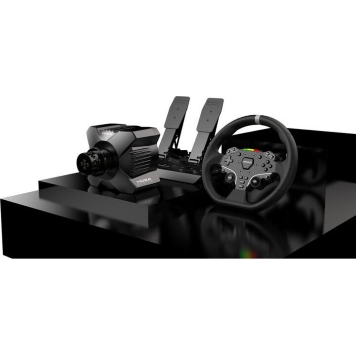 Moza Racing RS074 Volante para PC Pedais de acionamento direto Bluetooth/USB, preto