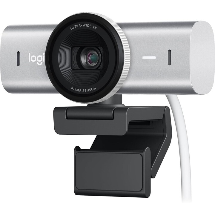 Cámara Web Logitech Master Series MX Brio 4K UHD 3840x2160@30fps 8,5MP Sony STARVIS Micrófonos duales con formación de haz Gris 