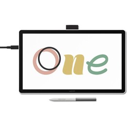 Wacom One 14 DTC141W0 14" FHD Stift-Display 4096 Druckstufen USB-C 2540 lpi IPS 60Hz entspiegelt 0,75kg weiß