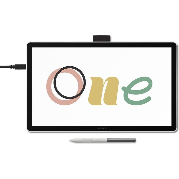 Wacom One 14 DTC141W0 14" écran à stylet FHD 4096 niveaux de pression USB-C 2540 lpi IPS 60Hz antireflet 0.75kg blanc