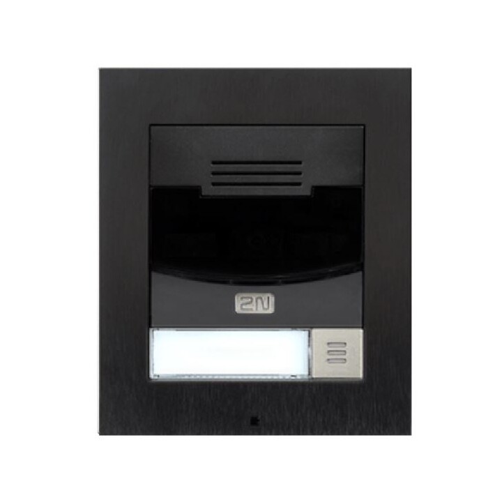 2N IP Solo Door Intercom, Flush Mount, Camera, Black