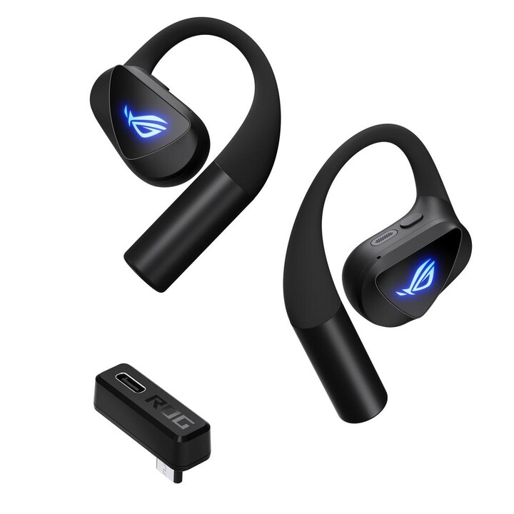 ASUS ROG Cetra Open Wireless Nero - Auricolari Gaming con ANC AI, Bluetooth 5.2, 27h, IPX4