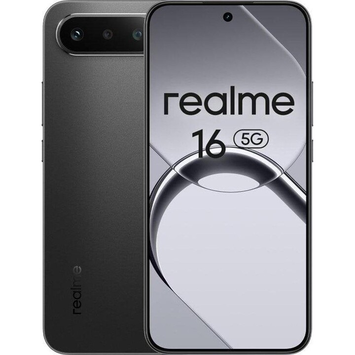 realme 16 5G 8–256 GB mobile phone, black