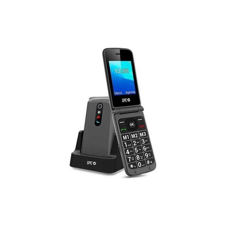Téléphone portable SPC Stella 2 Titanium à clapet - double SIM - 2,4 pouces - radio - Bluetooth - bouton SOS