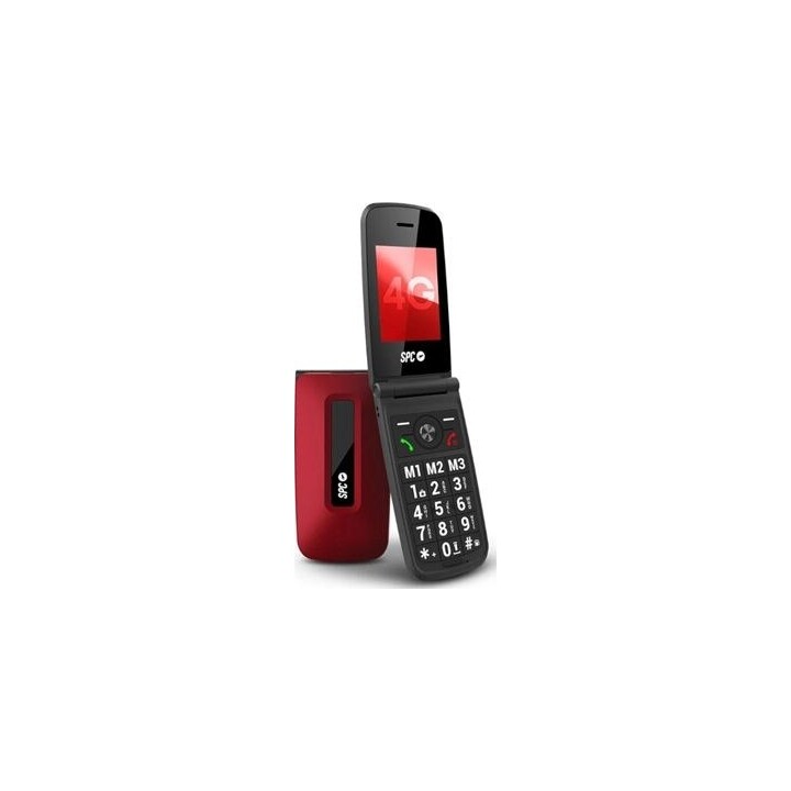 Telefono movil spc 2342r titan 4g - 2.4 pulgadas - micro sd - radio fm - bt - rojo